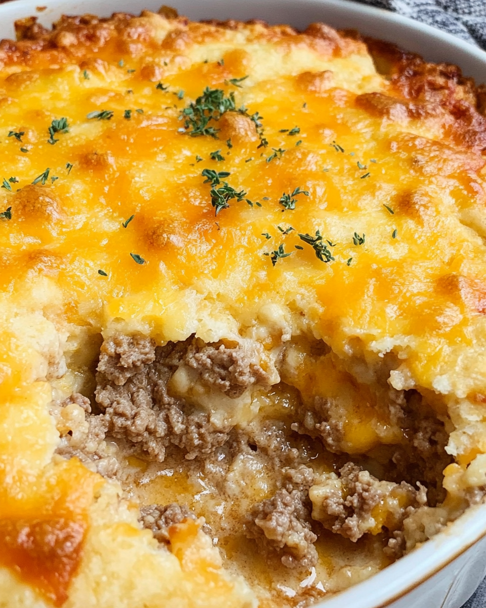 Cheddar Bay Ground Beef Cobbler
