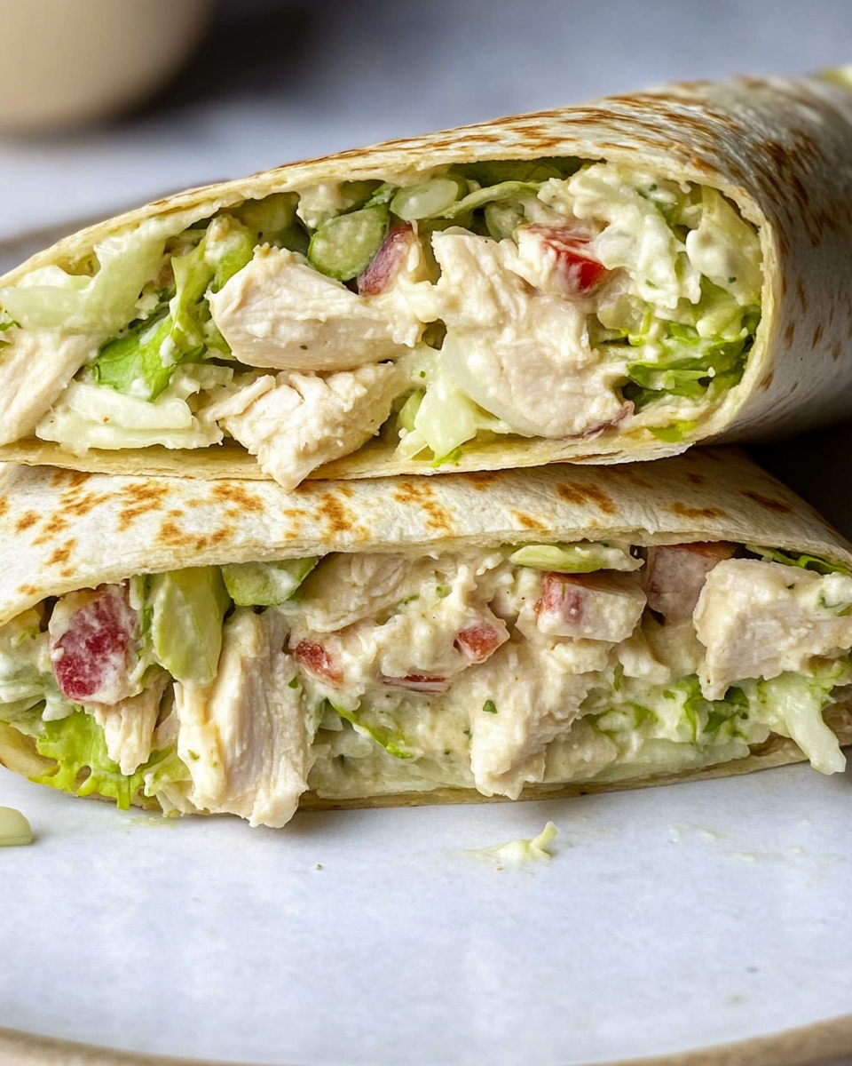Chopped Chicken Caesar Salad Wrap