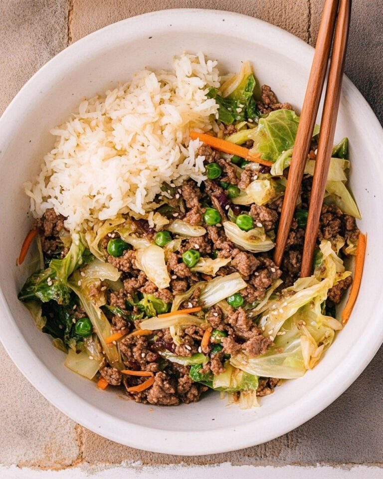 Easy Asian Ground Beef and Cabbage Stir Fry