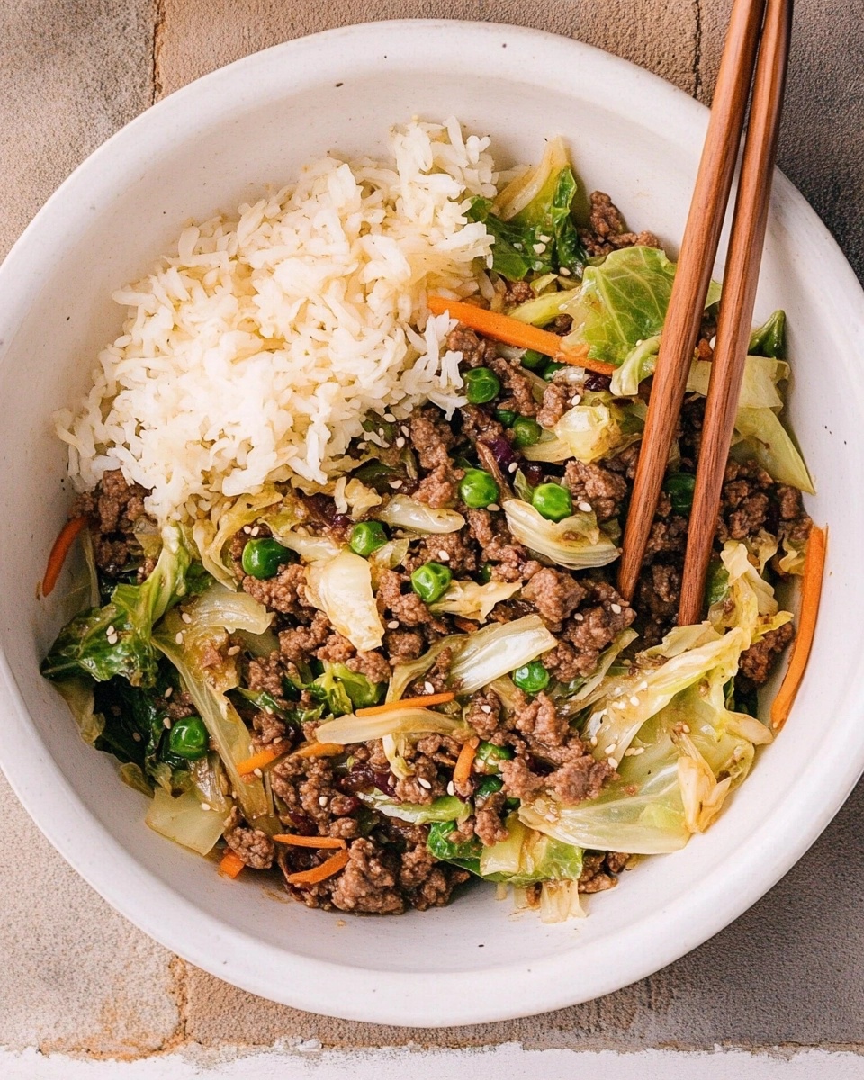 Easy Asian Ground Beef and Cabbage Stir Fry
