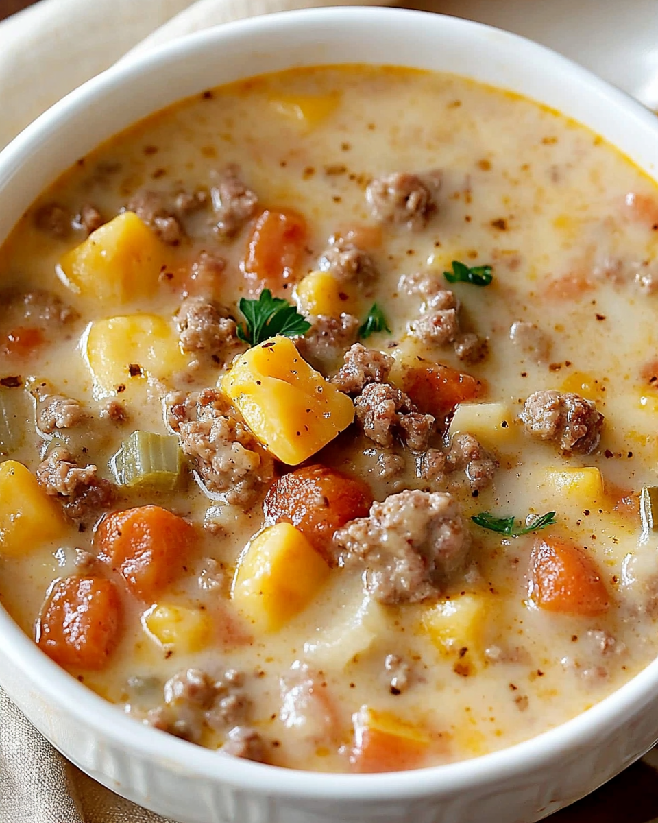 Easy Cheeseburger Soup2
