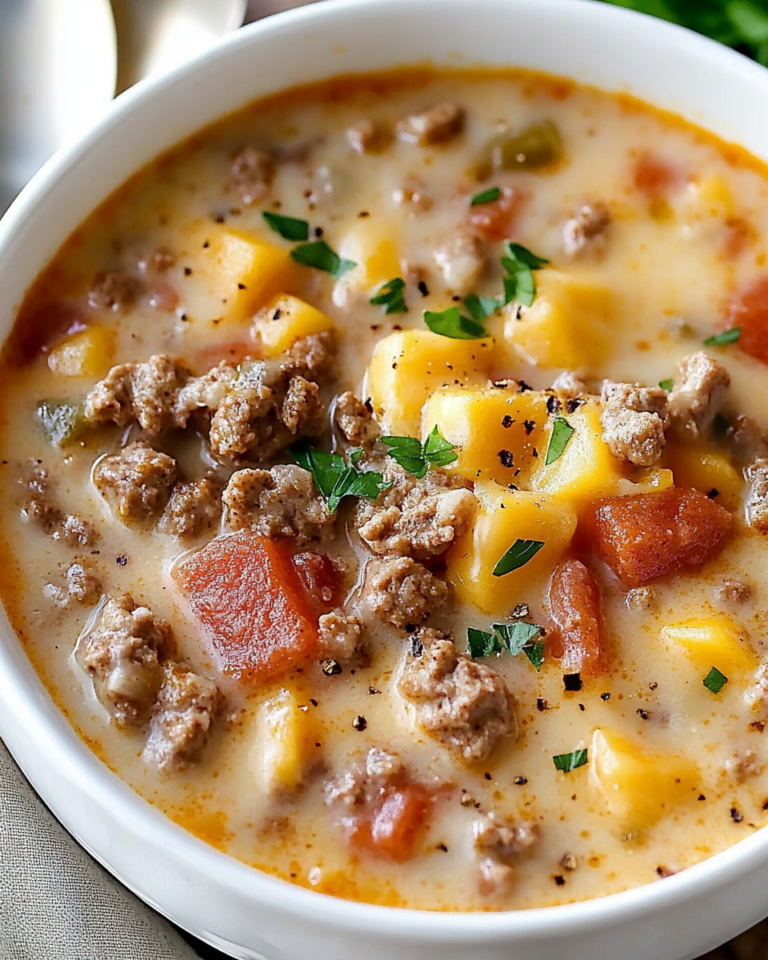 Easy Cheeseburger Soup