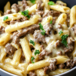 Philly Cheesesteak pasta