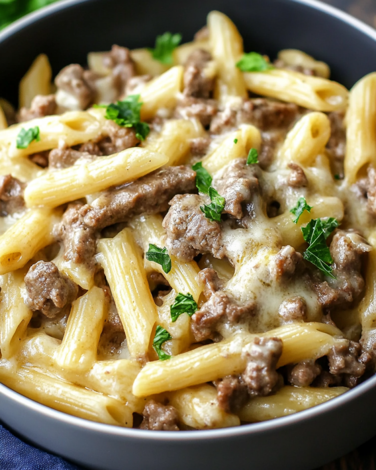 Philly Cheesesteak pasta