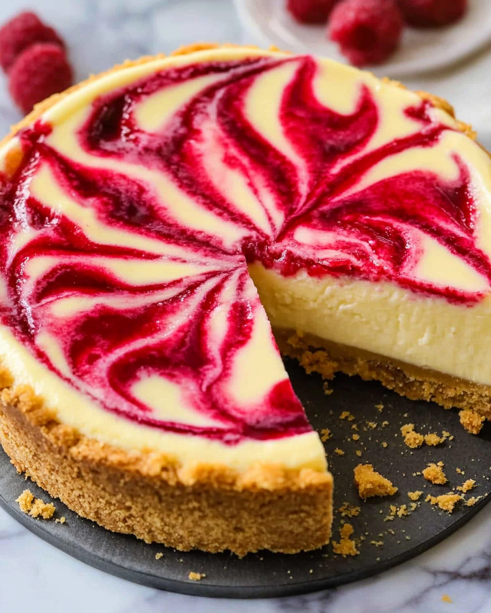 Raspberry Swirl Lemon Cheesecake3