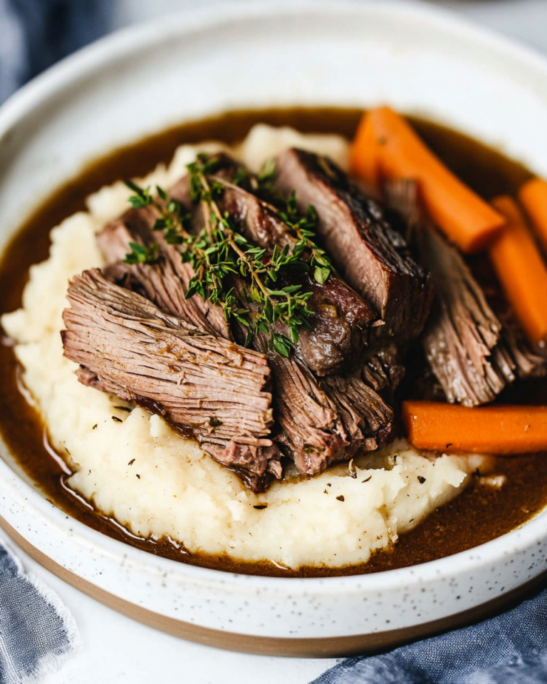 Slow Cooker Garlic Herb Pot Roast