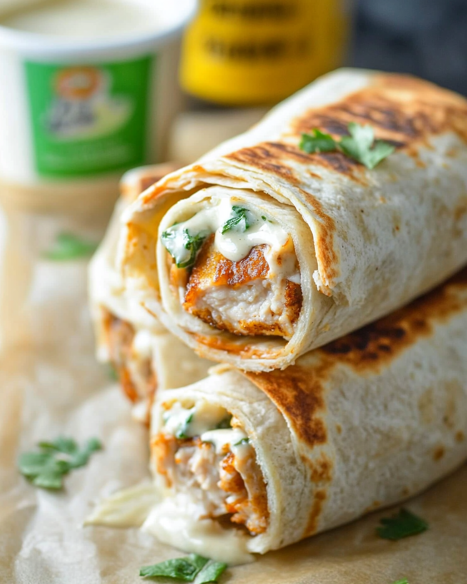 Chicken Ranch Wraps - Yummy Whisk