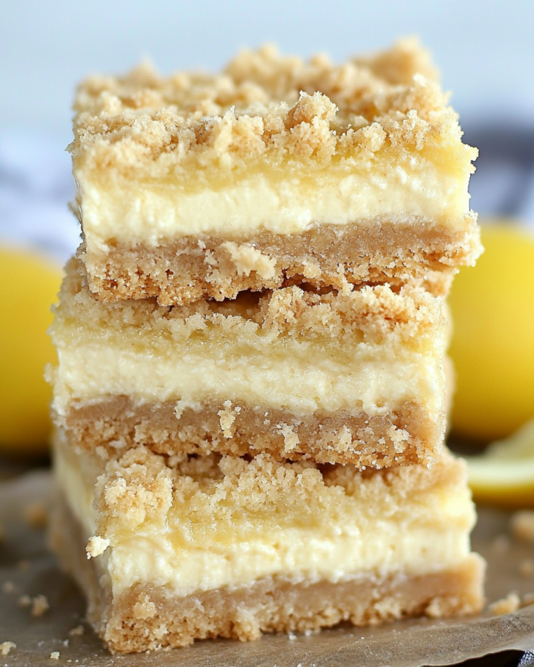 Creamy Lemon Cheesecake Crumb Bars