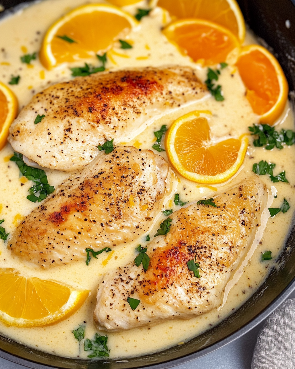 Creamy Lemon Pepper Skillet Chicken