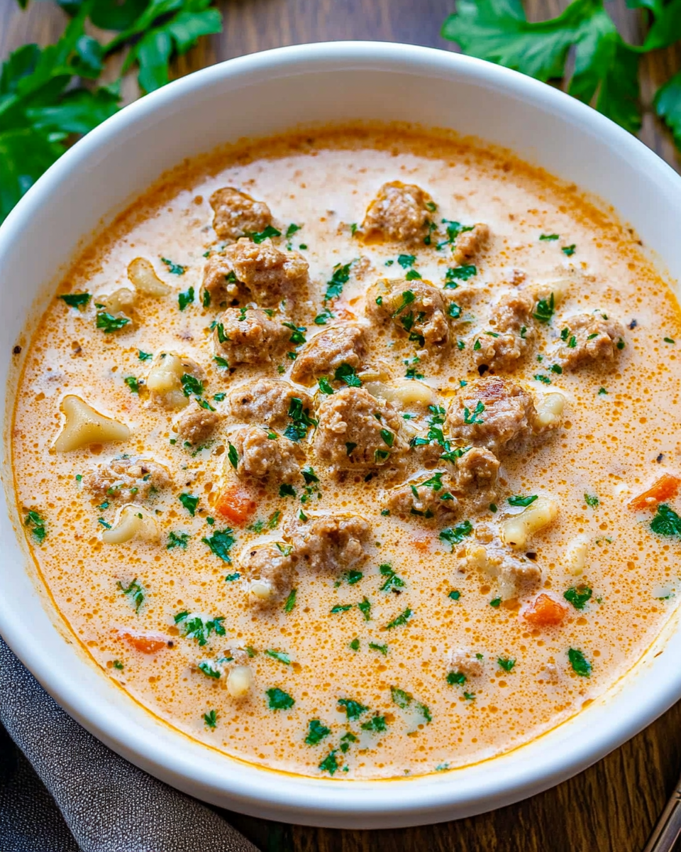 Creamy Parmesan Italian Sausage Ditalini Soup1