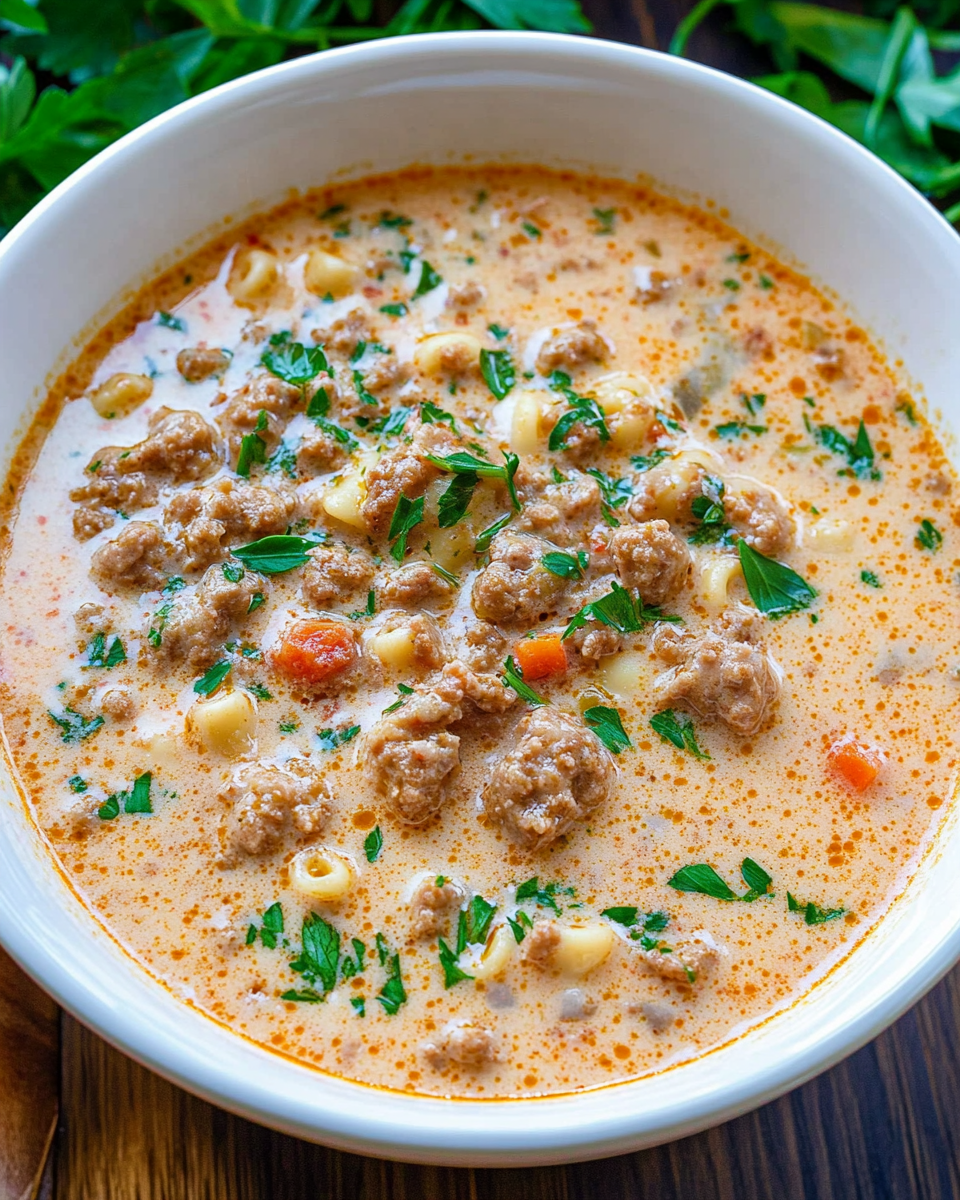 Creamy Parmesan Italian Sausage Ditalini Soup3