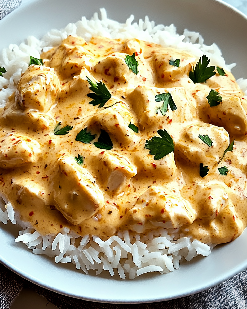 Creamy Smothered Chicken and Rice recipe
