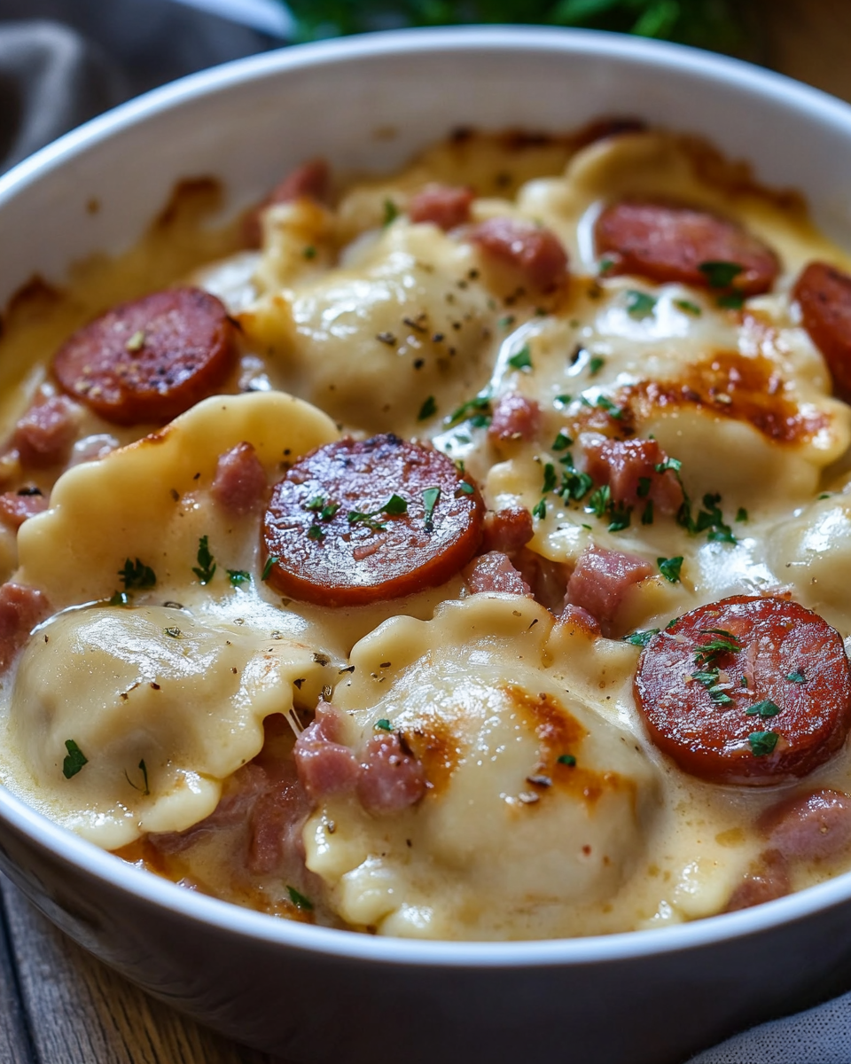 Crockpot Pierogi Casserole with Kielbasa2