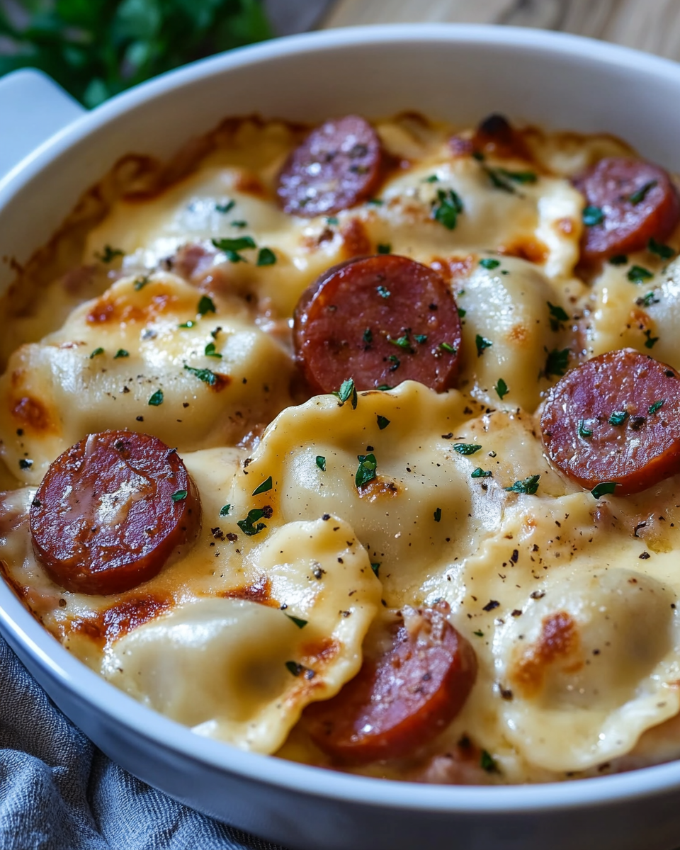 Crockpot Pierogi Casserole with Kielbasa3