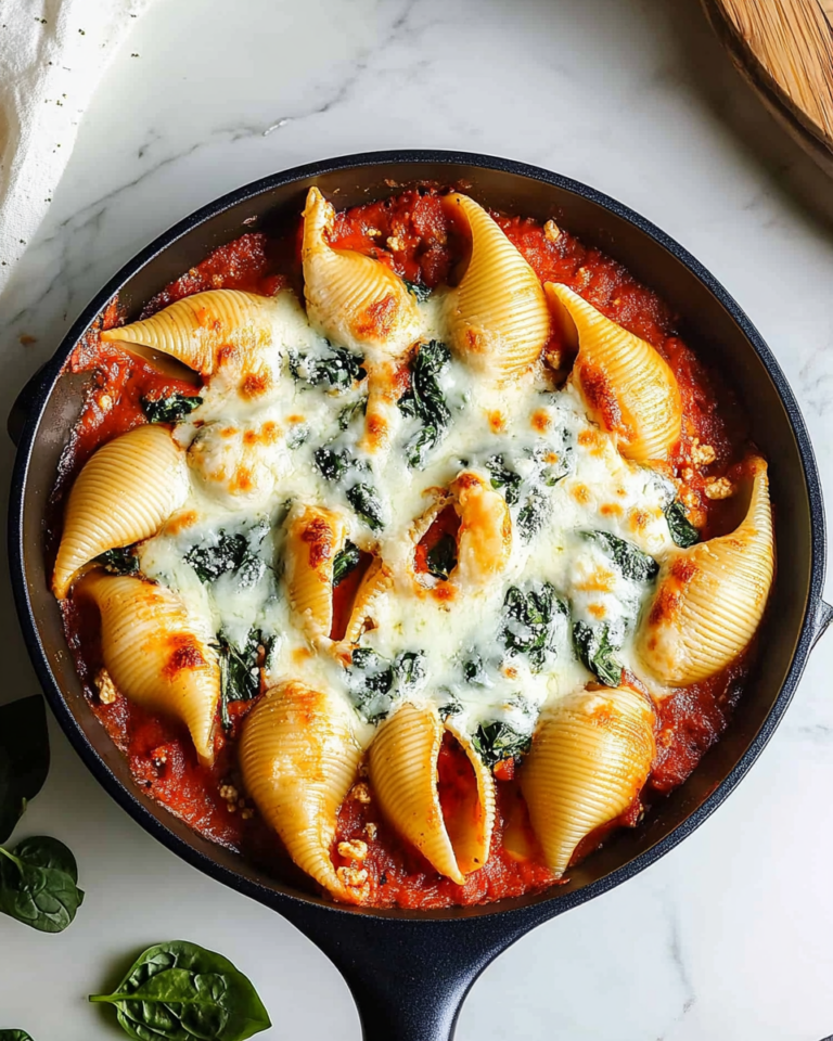 Easy Spinach & Ricotta Stuffed Shells