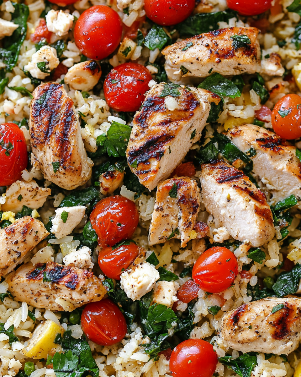 Greek Chicken and Lemon Rice (30 Minutes, One-Pot)