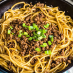Ground Beef Mongolian Noodles