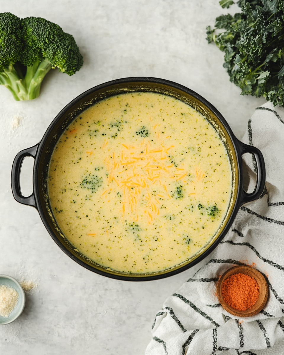 High Protein Broccoli Cheddar Soup
