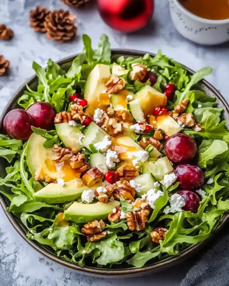Juicy Christmas Salad with Honey Mustard Dressing