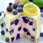 Lemon Blueberry Cheesecake Cake