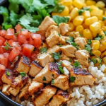 One Pan Chicken Burrito Bowl