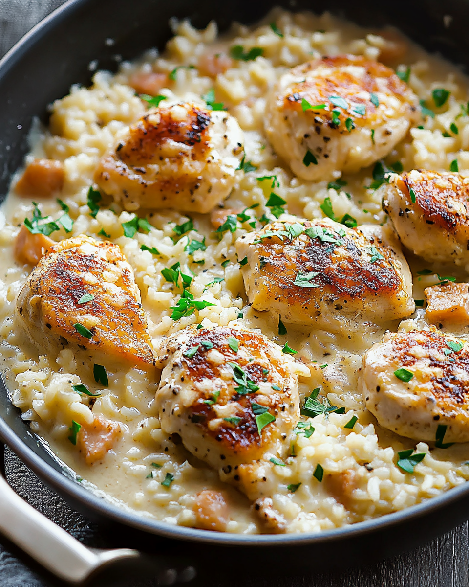 One-Pan Creamy Parmesan Chicken & Rice3