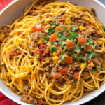 One Pot Taco Spaghetti