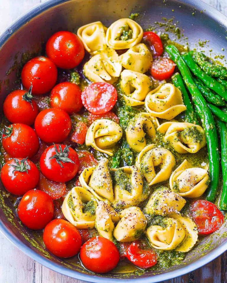 Pesto Chicken Tortellini and Veggies