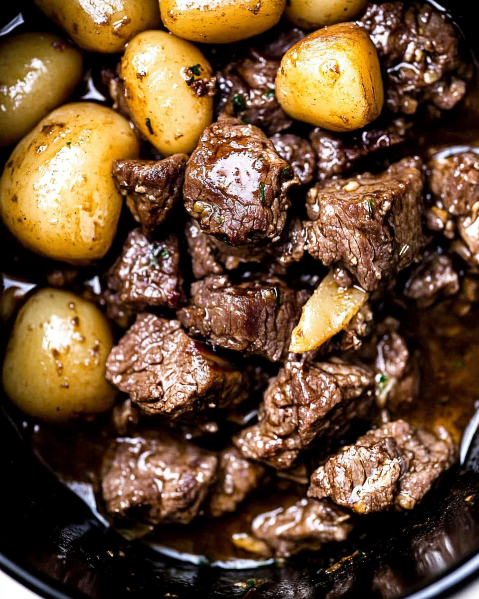 Slow Cooker Garlic Butter Beef Bites2