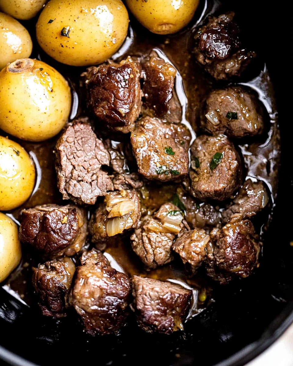 Slow Cooker Garlic Butter Beef Bites3