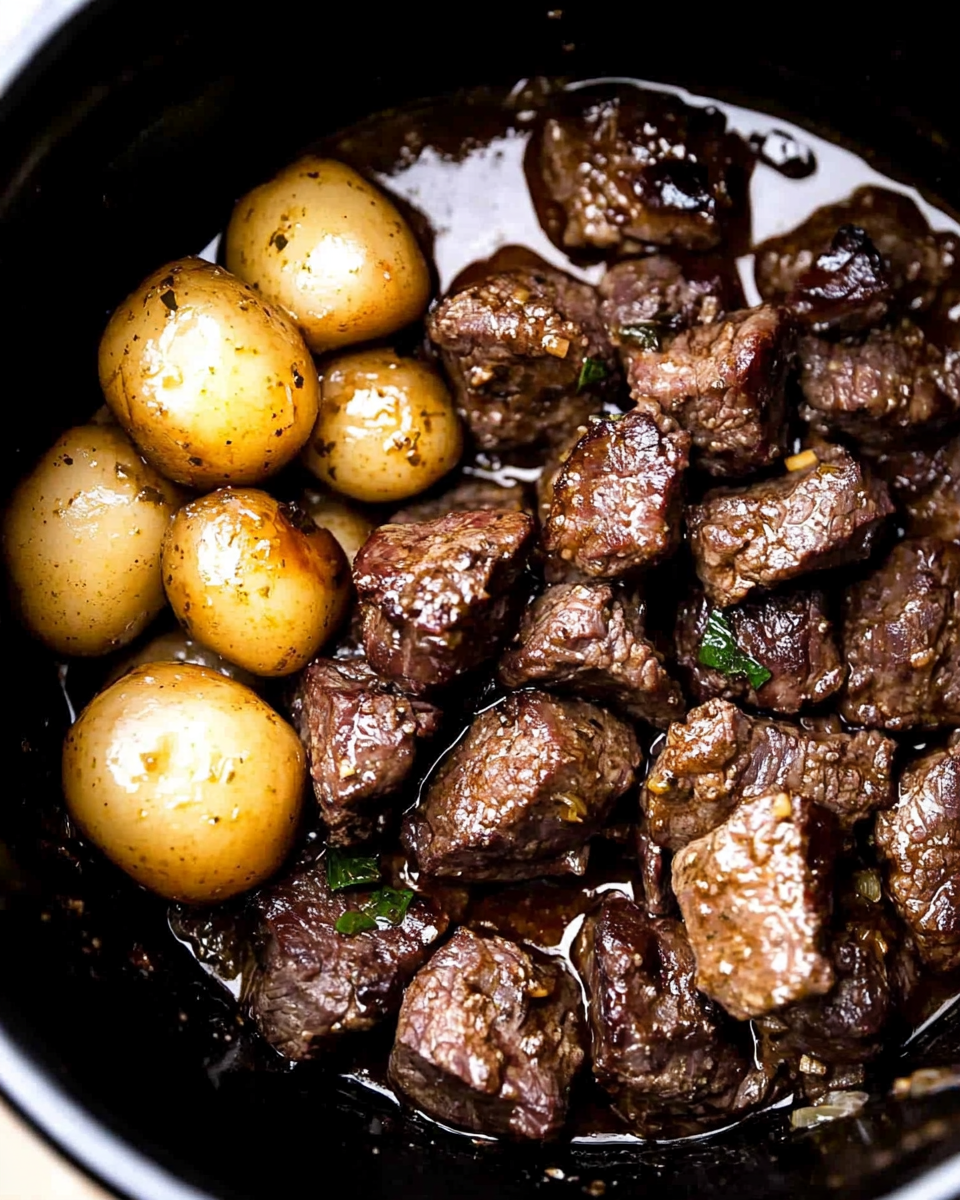 Slow Cooker Garlic Butter Beef Bites