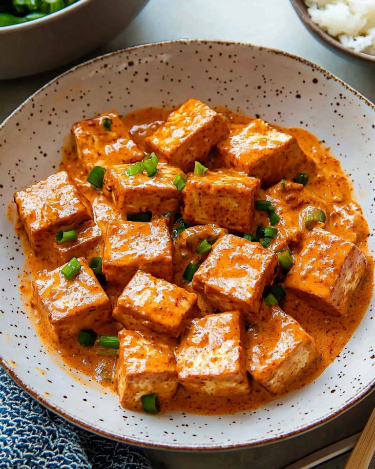Spicy Tofu with Creamy Coconut Sauce