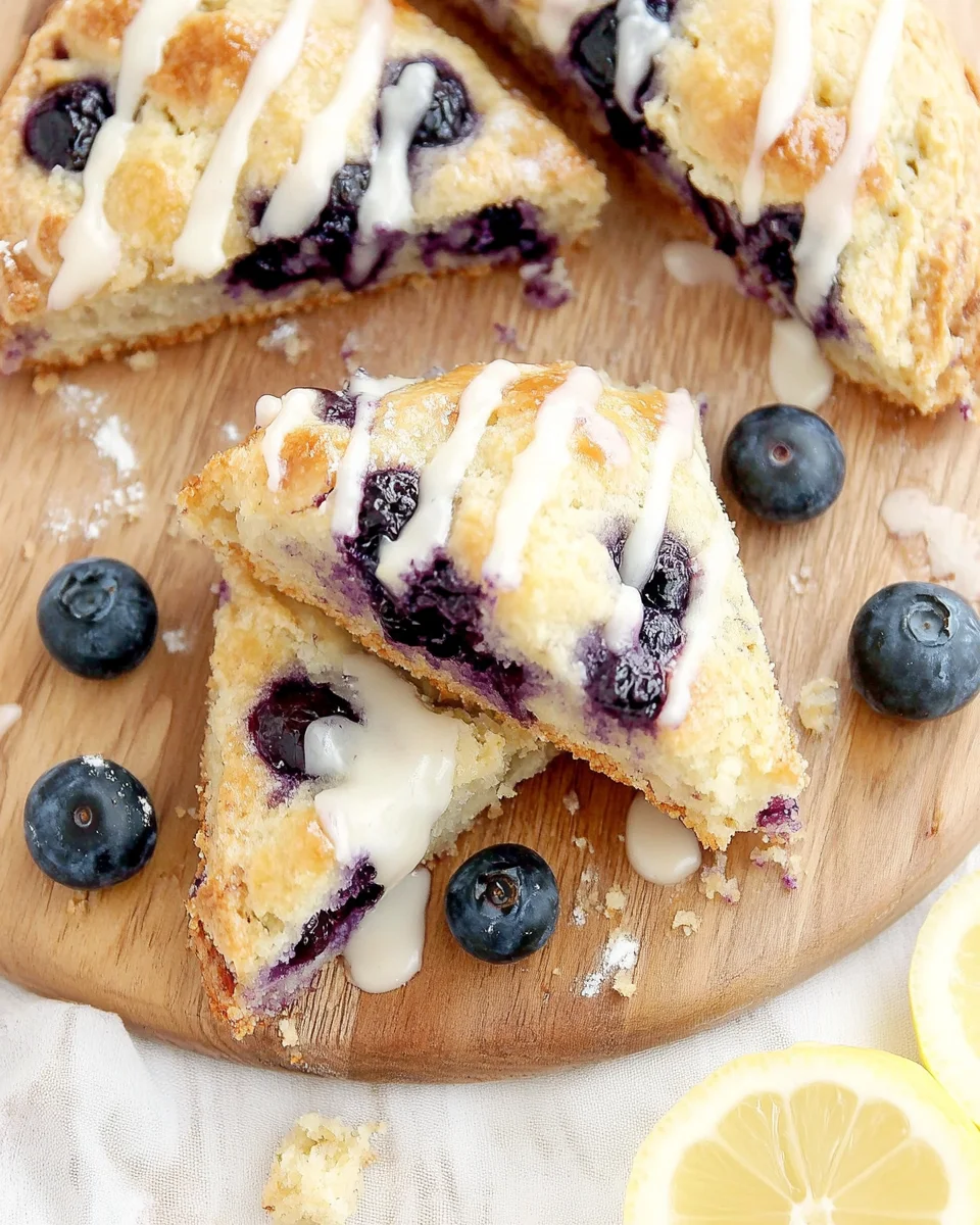 Almond Flour Lemon Blueberry Scones