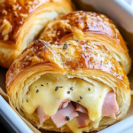 Baked Ham and Cheese Croissants