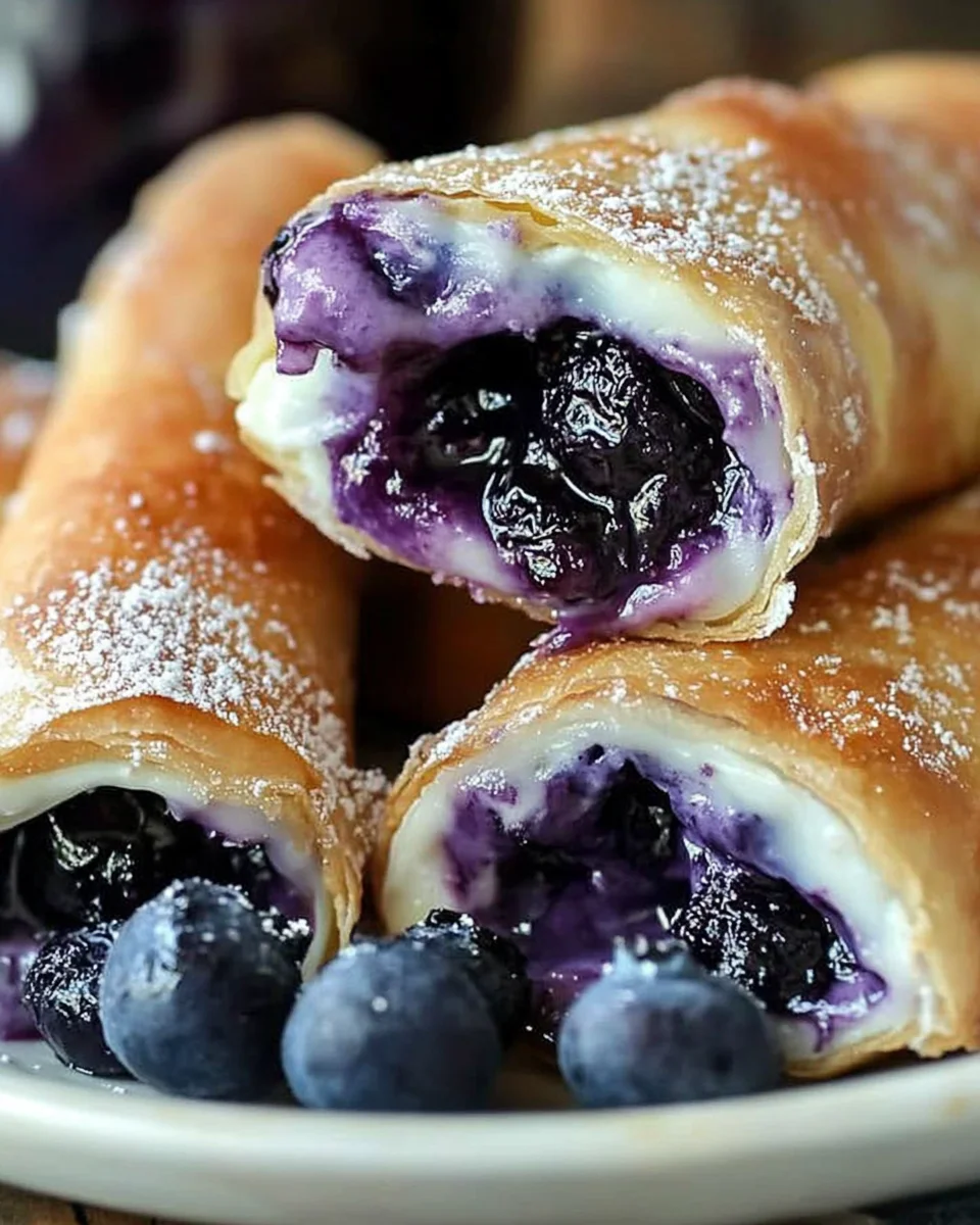 Blueberry Cream Cheese Egg Rolls