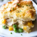 Cheddar Biscuit Topped Harvest Chicken Pot Pie