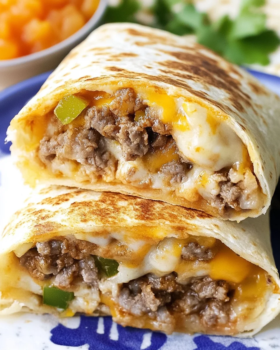 Cheesy Double Beef Burrito