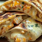 Cheesy Garlic Chicken Wraps
