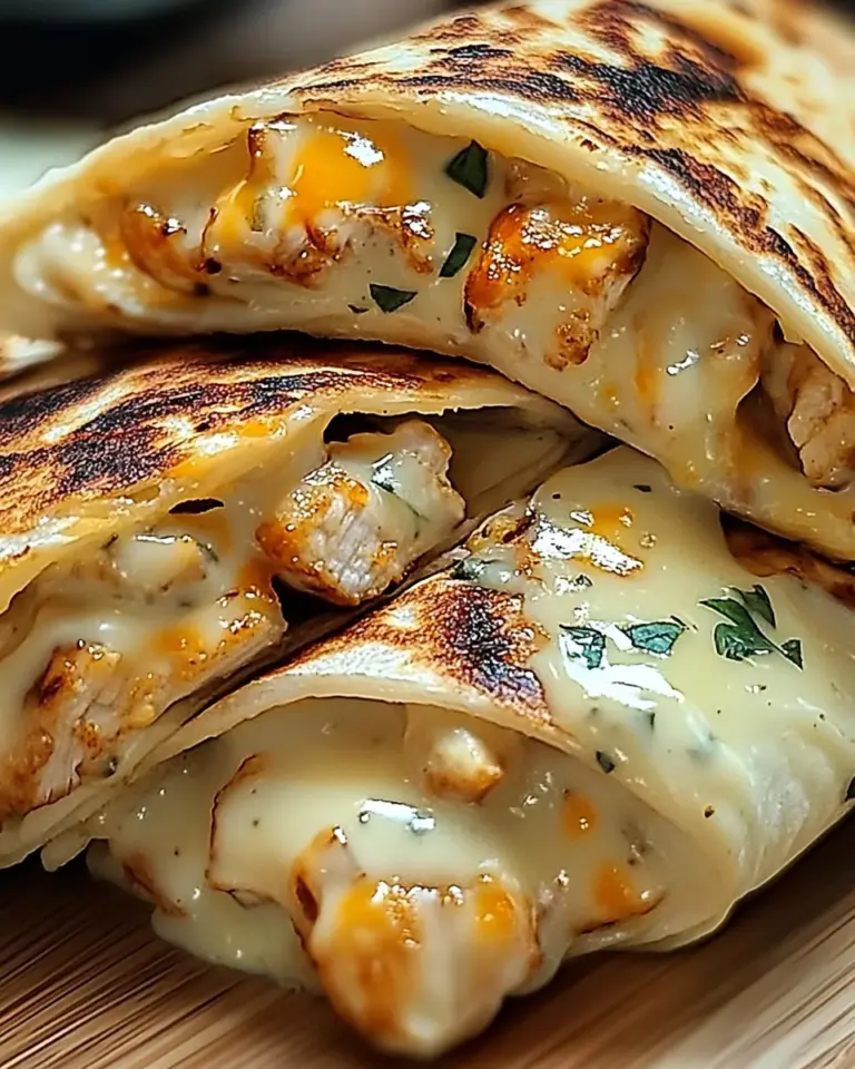 Cheesy Garlic Chicken Wraps