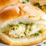 Cheesy Garlic Pesto Chicken Sliders
