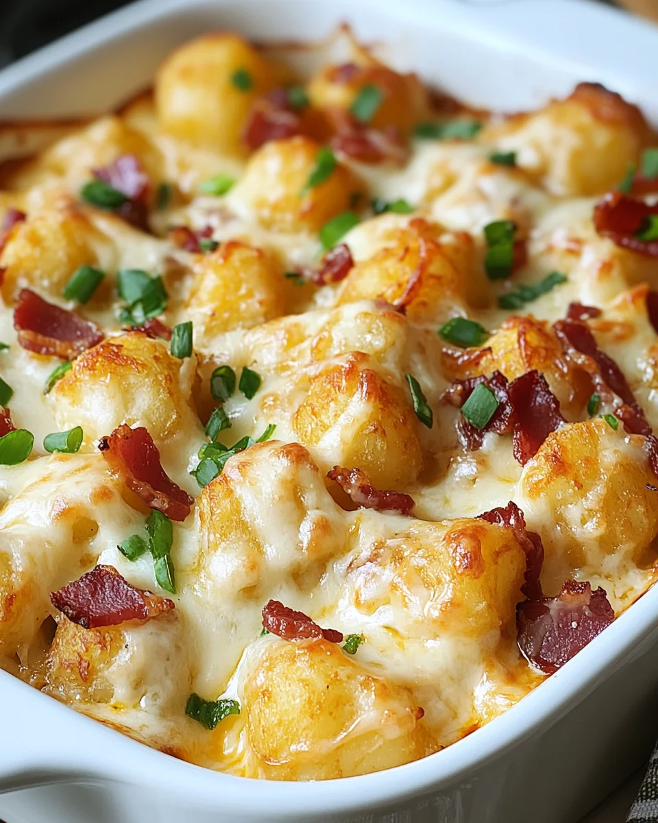 Chicken Bacon Ranch Tater Tot Casserole