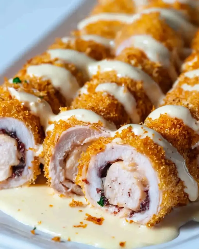 Chicken Cordon Bleu with Cheese Sauce
