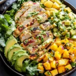 Cilantro Lime Chicken Salad with Mango Avocado Salsa