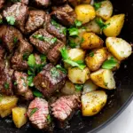 Creamy Garlic Butter Steak Bites and Potatoes