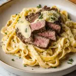 Creamy Garlic Parmesan Steak Pasta