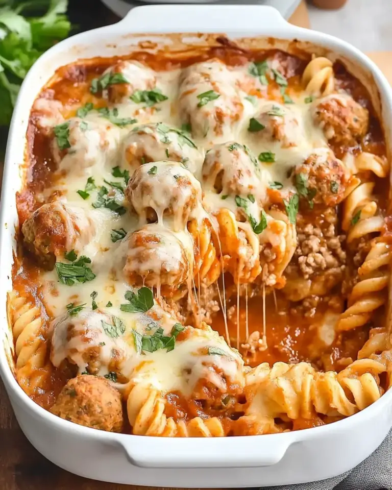 Dump and Bake Meatball Casserole