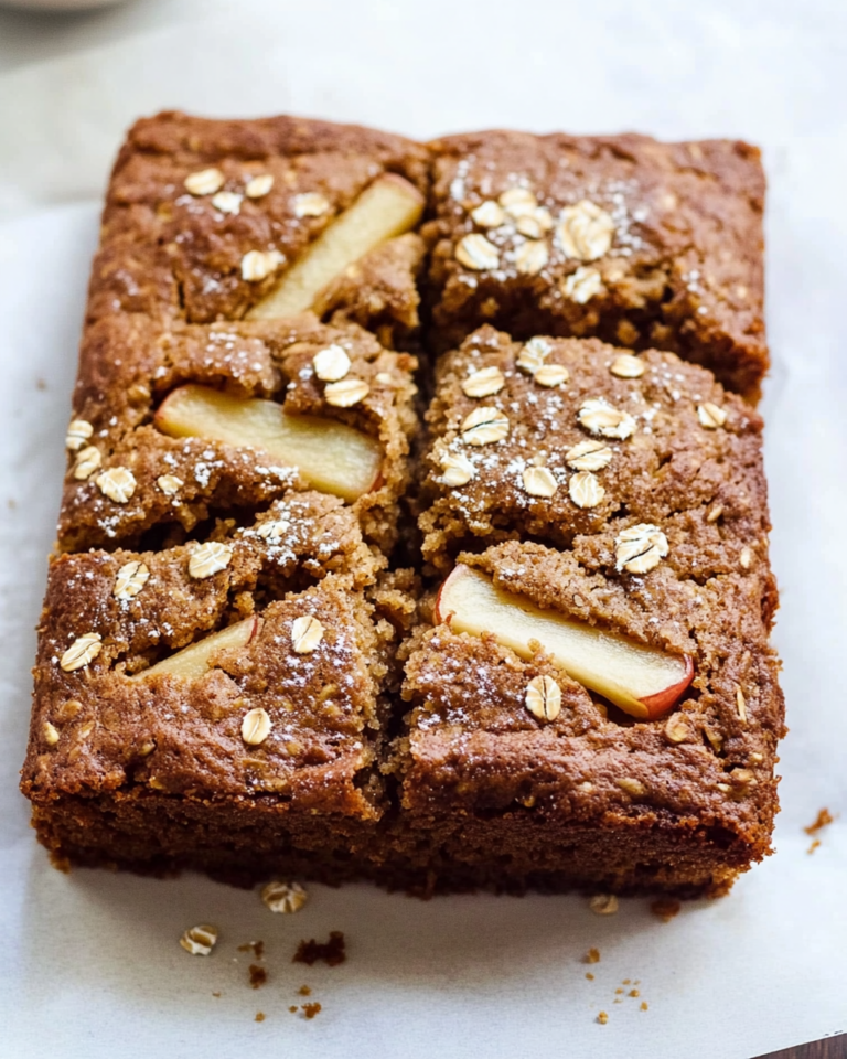 Healthy Breakfast Oatmeal Apple Cake