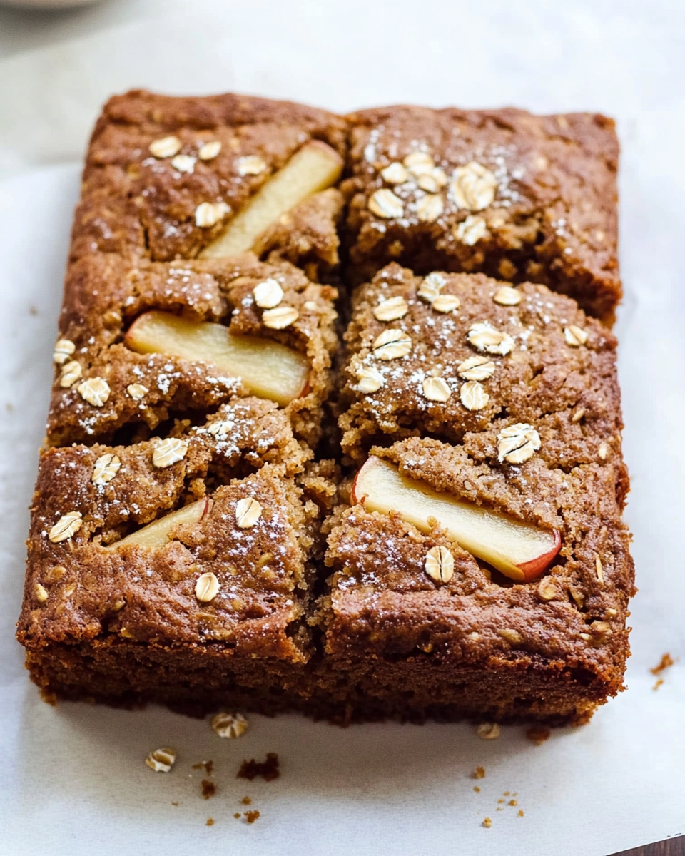 Healthy Breakfast Oatmeal Apple Cake