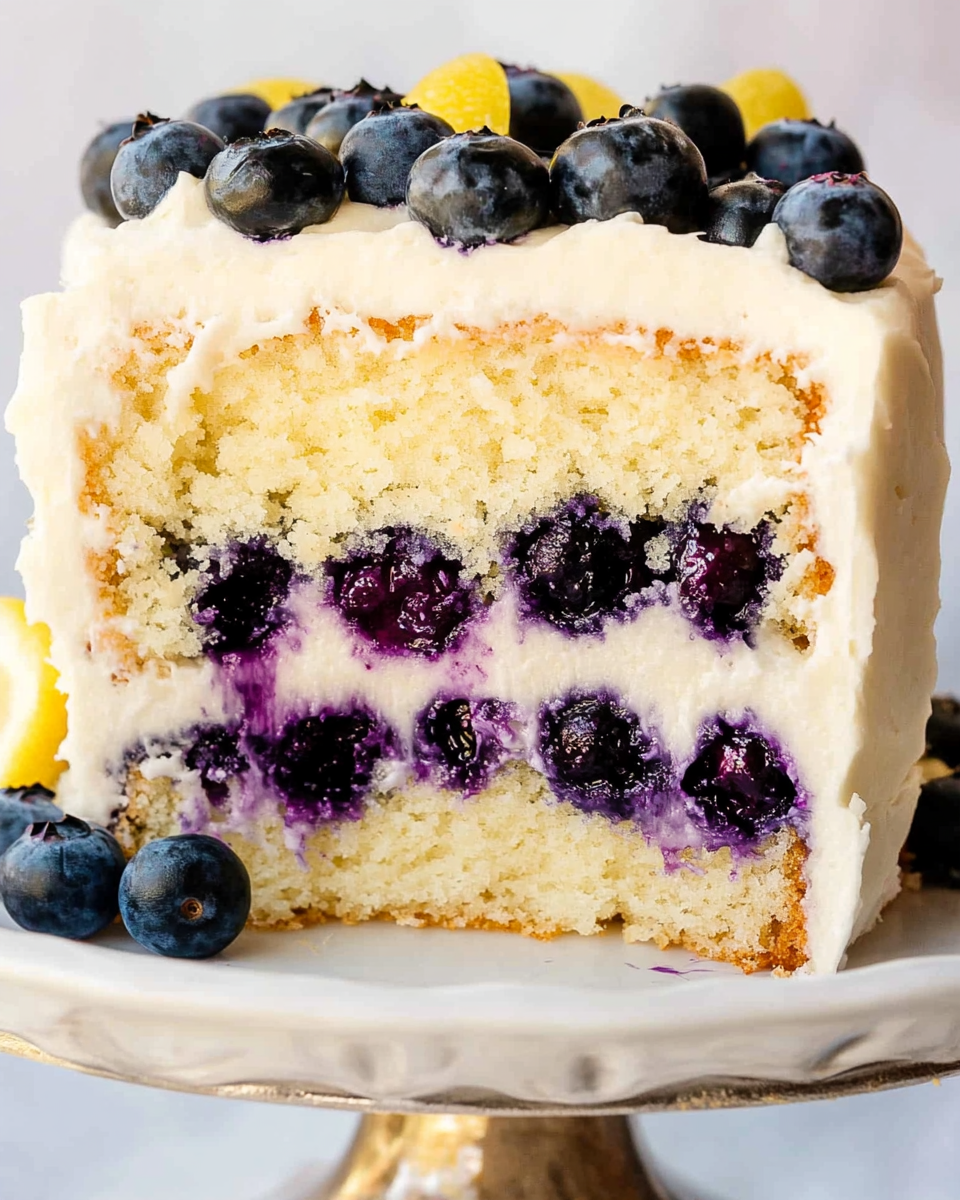 Lemon Blueberry Layer Cake