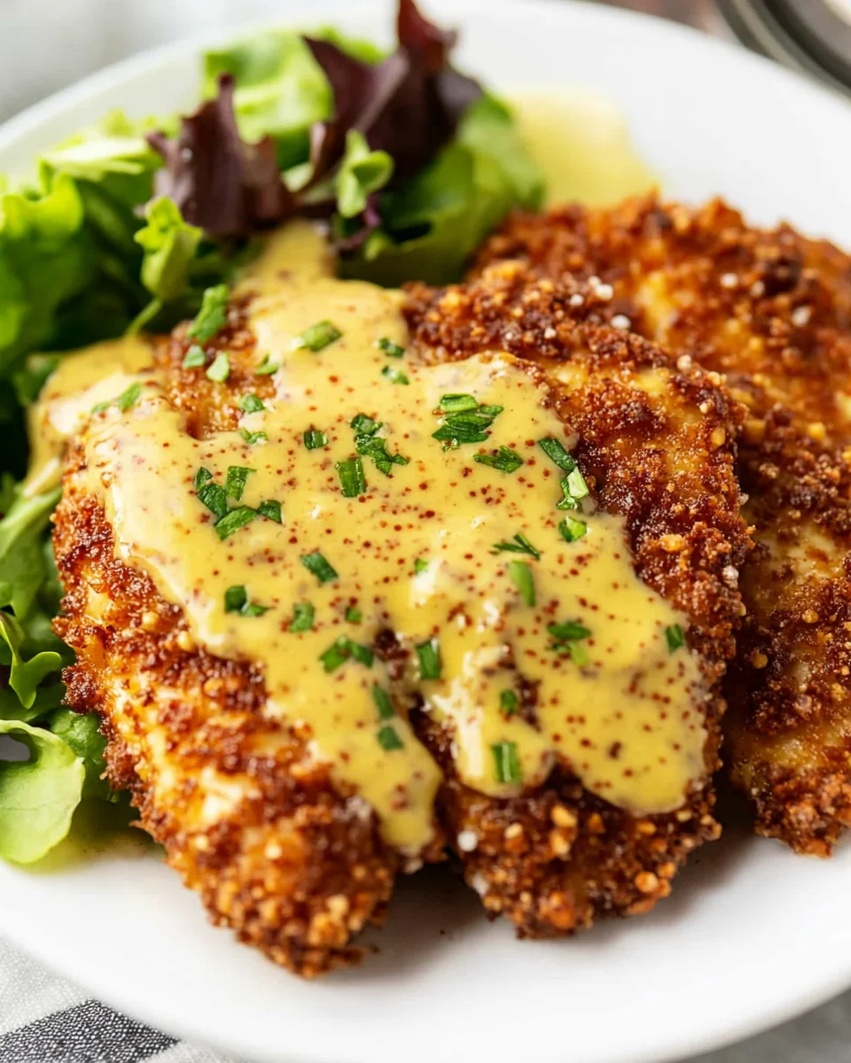 Pretzel Crusted Chicken with Honey Mustard Sauce